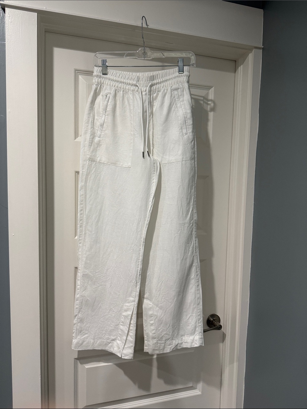 Athleta Retreat linen high rise wide leg pant